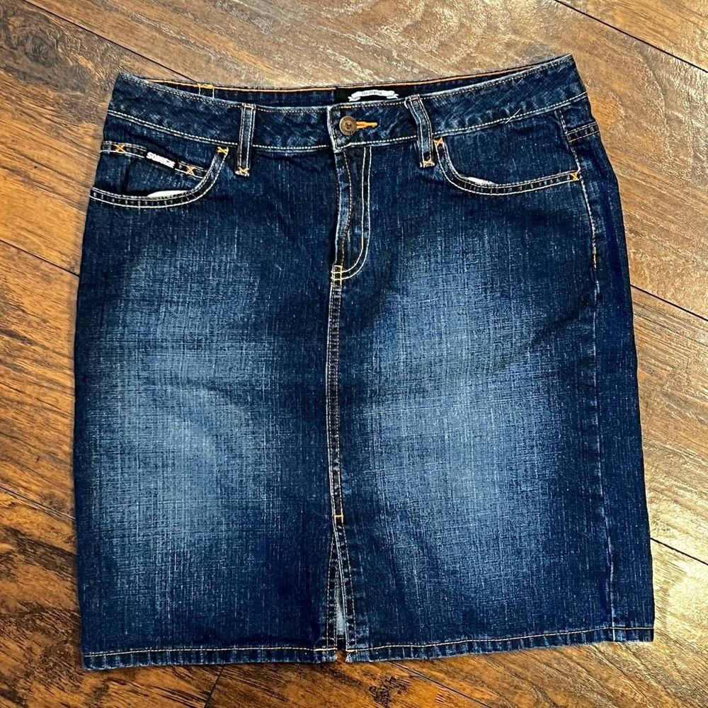 Squeeze Jeans‎ Vintage Denim Skirt With Front Slit, Women's Size 9